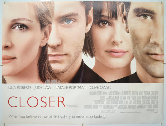 Closer Original Quad Poster - Film Poster - Movie Poster