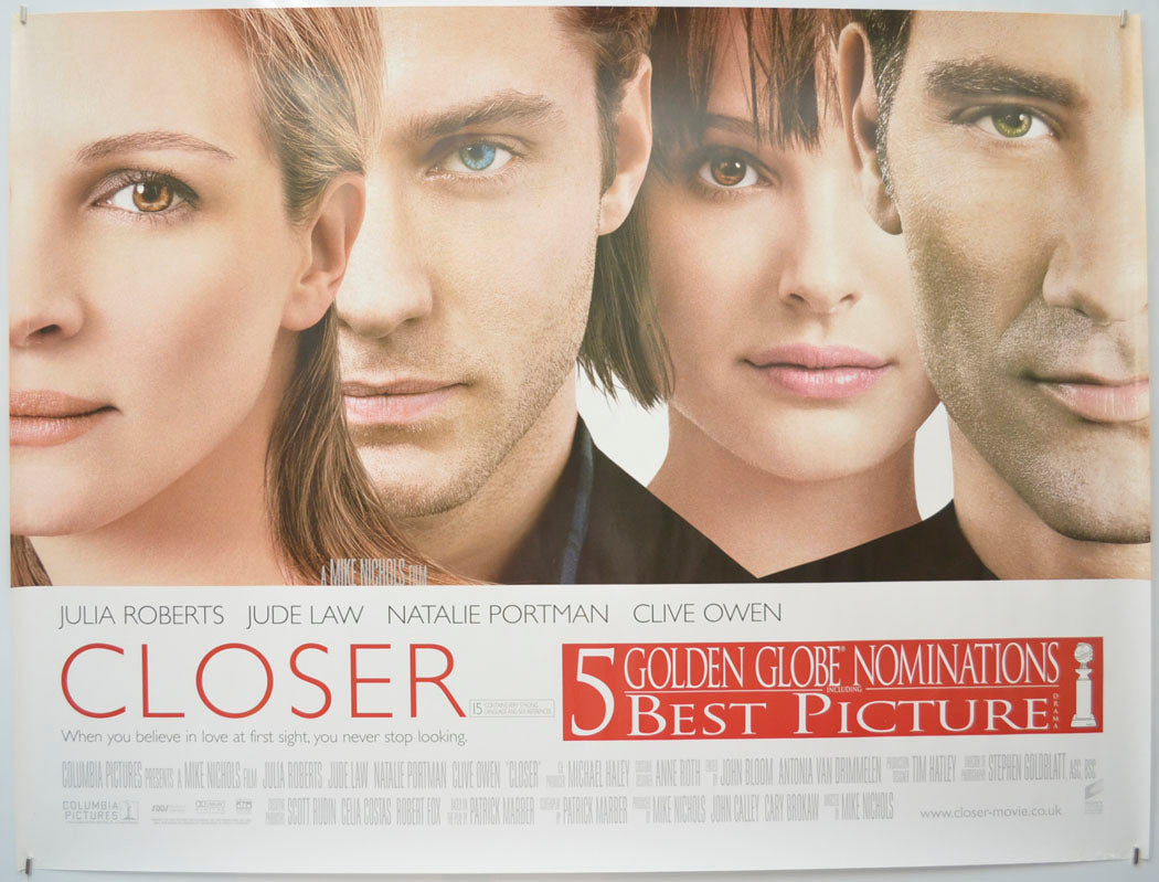 Closer (Awards version)  Original Quad Poster - Film Poster - Movie Poster