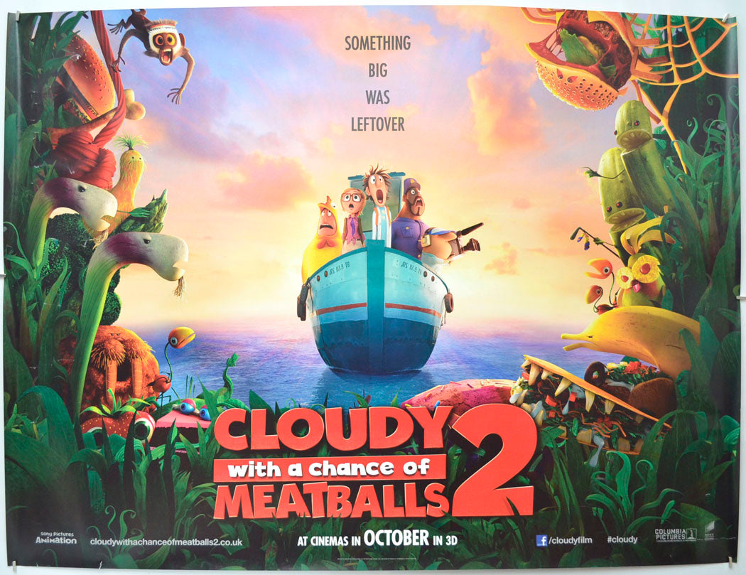 Cloudy With A Chance Of Meatballs 2  Original Quad Poster - Film Poster - Movie Poster