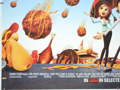 CLOUDY WITH A CHANCE OF MEATBALLS (Bottom Left) Cinema Quad Movie Poster 