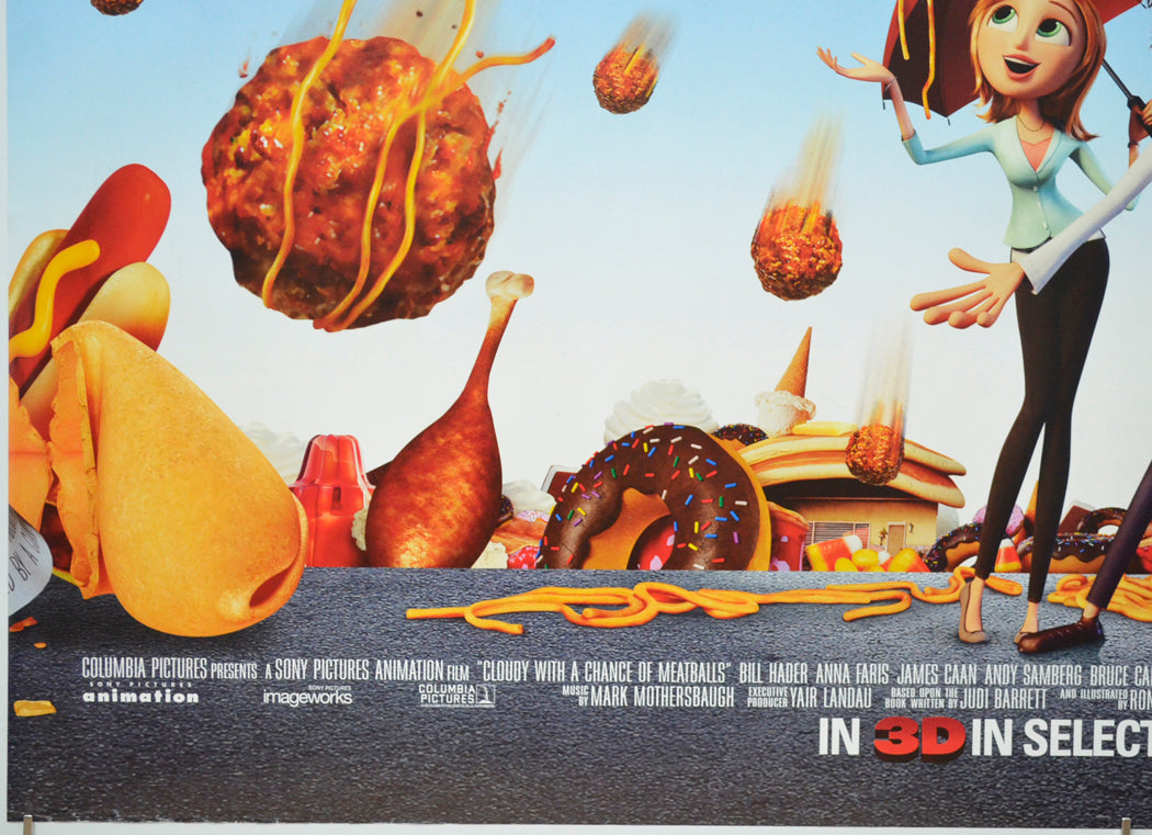 CLOUDY WITH A CHANCE OF MEATBALLS (Bottom Left) Cinema Quad Movie Poster 