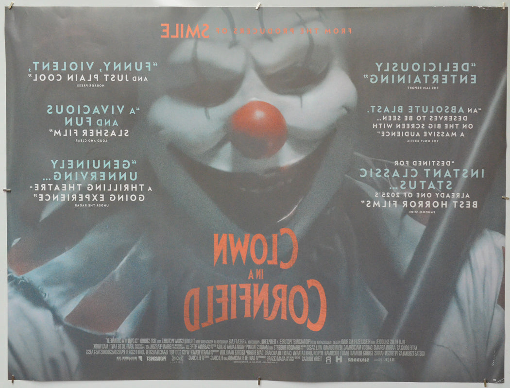 Clown in a Cornfield (Back) Cinema Quad Movie Poster 