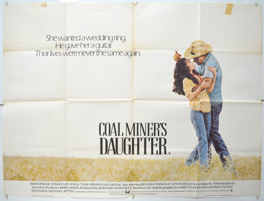 The Coal Miner’s Daughter Original Quad Poster - Film Poster - Movie Poster