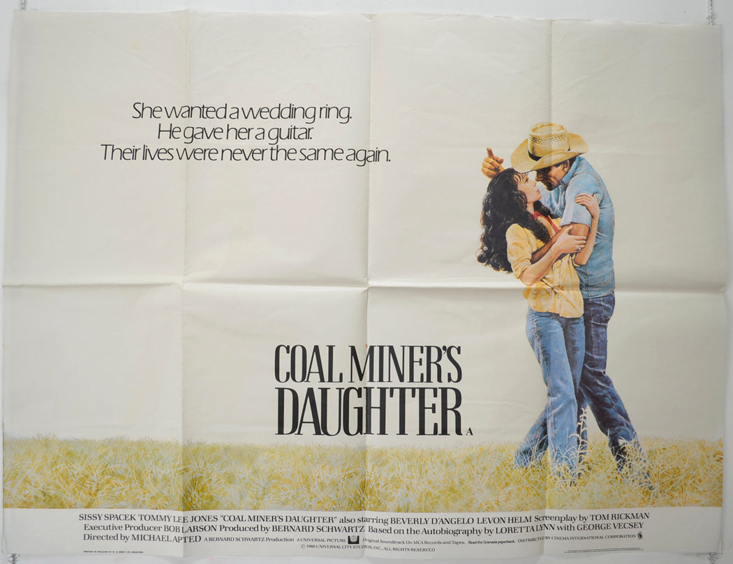 The Coal Miner's Daughter  Original Quad Poster - Film Poster - Movie Poster 