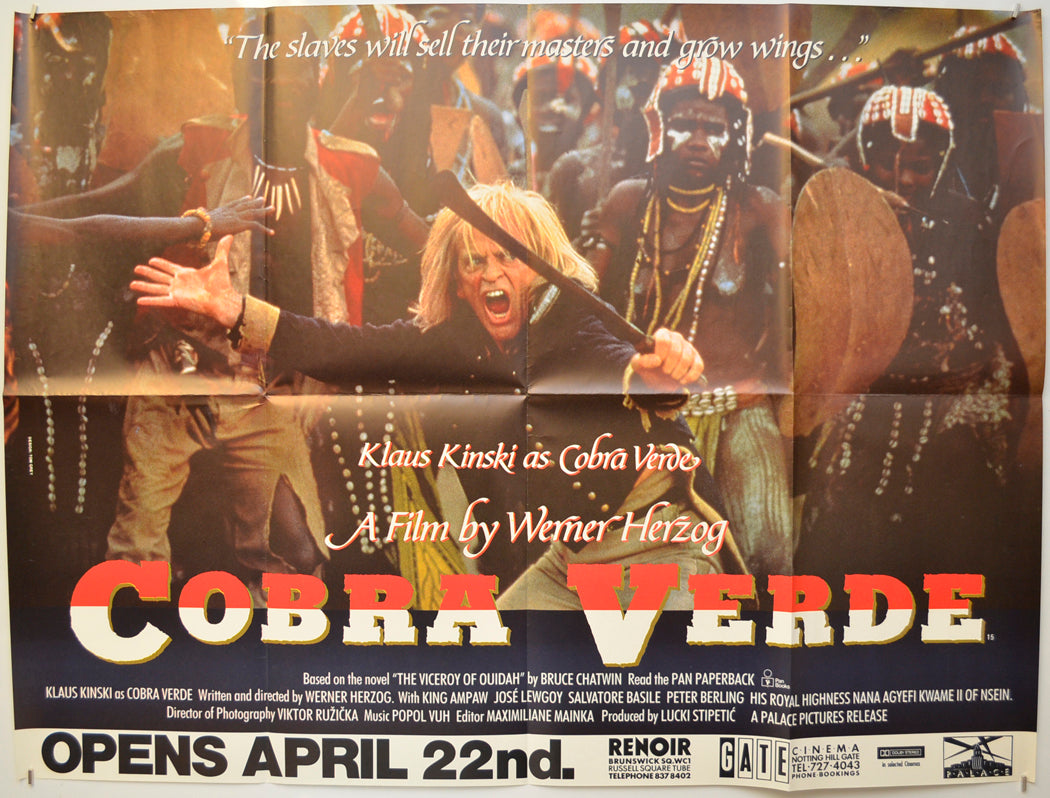 Cobra Verde Original Quad Poster - Film Poster - Movie Poster