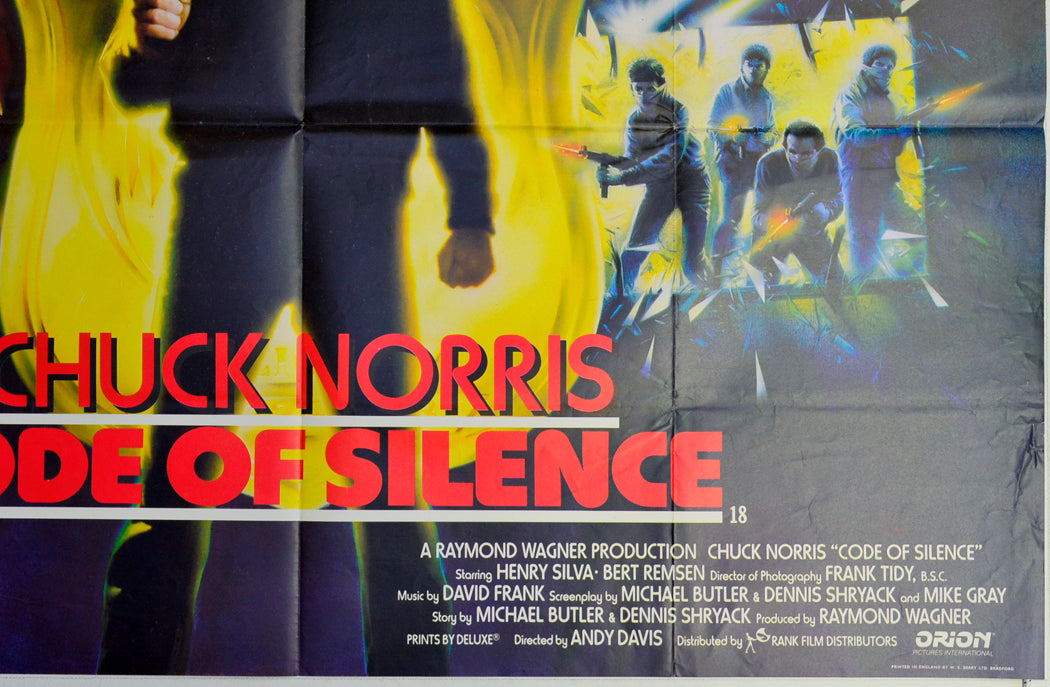 CODE OF SILENCE (Bottom Right) Cinema Quad Movie Poster 