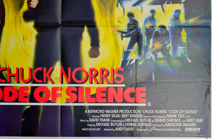 CODE OF SILENCE (Bottom Right) Cinema Quad Movie Poster 