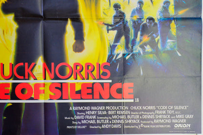 CODE OF SILENCE (Bottom Right) Cinema Quad Movie Poster 