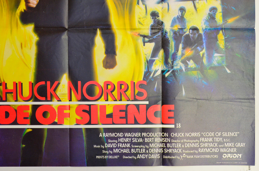 CODE OF SILENCE (Bottom Right) Cinema Quad Movie Poster 