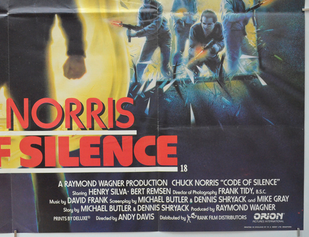 CODE OF SILENCE (Bottom Right) Cinema Quad Movie Poster 