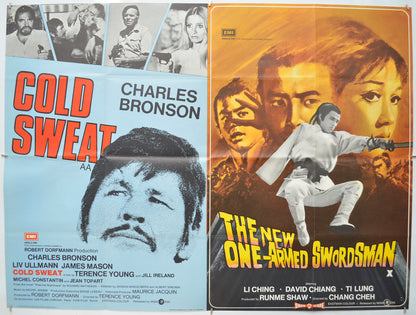 Cold Sweat / The New One-Armed Swordsman (Double Bill)  Original Quad Poster - Film Poster - Movie Poster