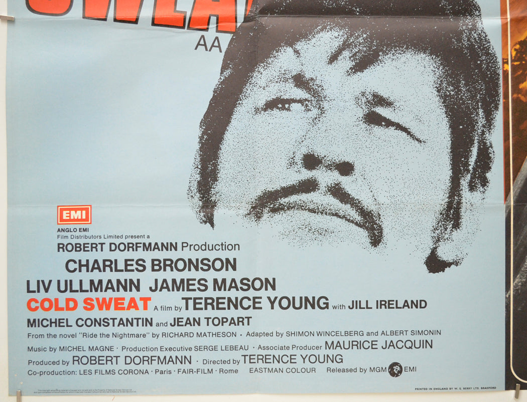 COLD SWEAT / THE NEW ONE-ARMED SWORDSMAN (Bottom Left) Cinema Quad Movie Poster 