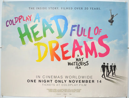 Coldplay: A Head Full Of Dreams  - Original Quad Poster - Film Poster - Movie Poster