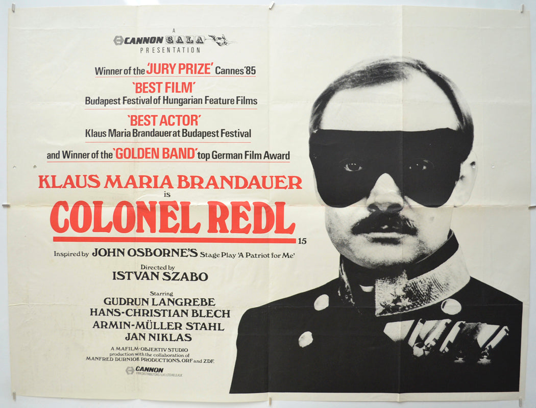 Colonel Redl (a.k.a Oberst Redl)  Original Quad Poster - Film Poster - Movie Poster