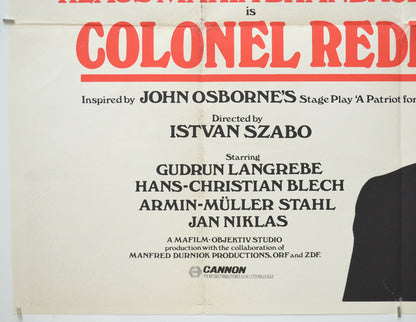 COLONEL REDL (Bottom Left) Cinema Quad Movie Poster 