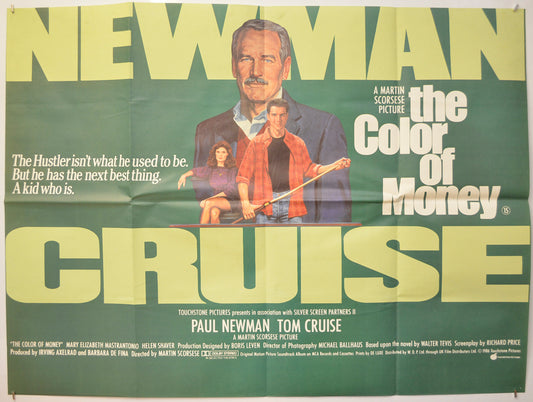 The Color Of Money  Original Quad Poster - Film Poster - Movie Poster