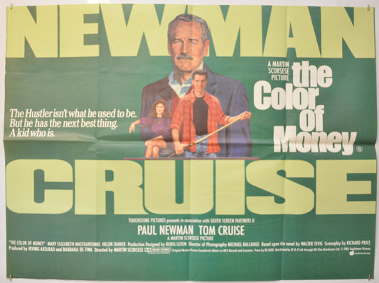 The Color Of Money Original Quad Poster - Film Poster - Movie Poster  