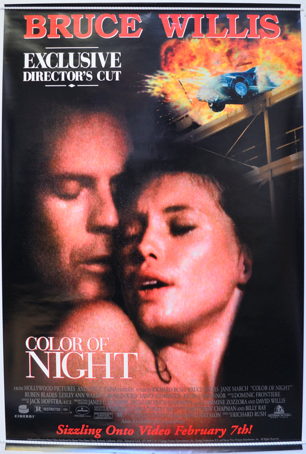 Color Of Night  Original One Sheet Poster - Film Poster - Movie Poster 