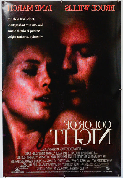 Color Of Night (Back) Cinema One Sheet Movie Poster 