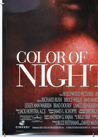 Color Of Night (Bottom Left) Cinema One Sheet Movie Poster 