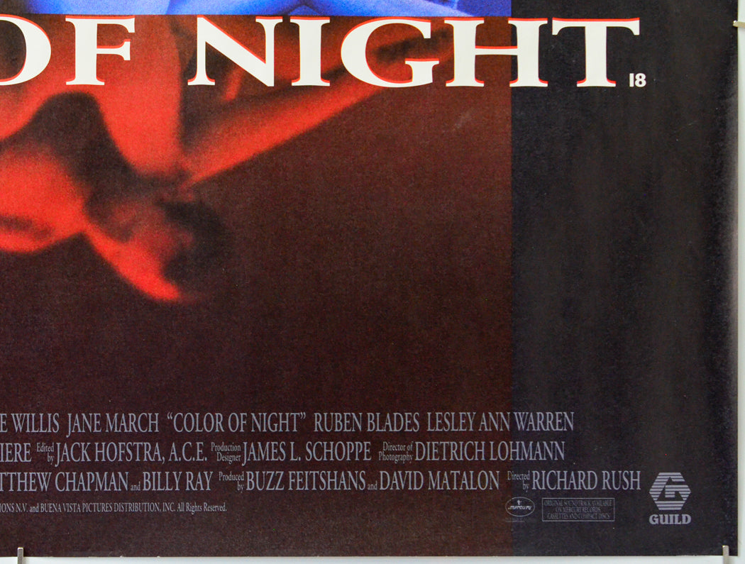 Color Of Night (Bottom Right) Cinema Quad Movie Poster 