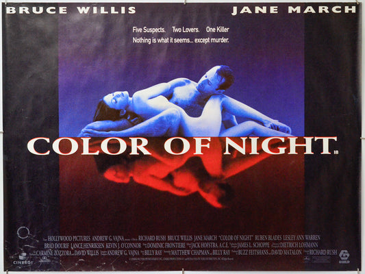 Color Of Night - Original Quad Poster - Film Poster - Movie Poster