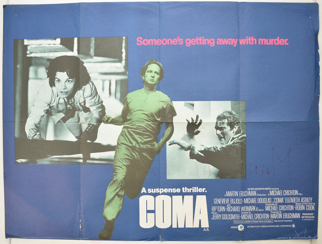 Coma Original Quad Poster - Film Poster - Movie Poster  