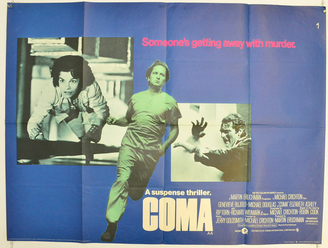 Coma Original Quad Poster - Film Poster - Movie Poster  