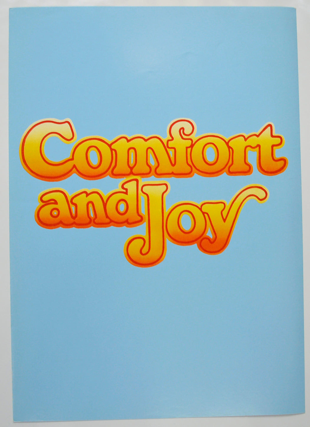 Comfort And Joy Original Cinema Exhibitors Press Synopsis / Credits Booklet (UK)