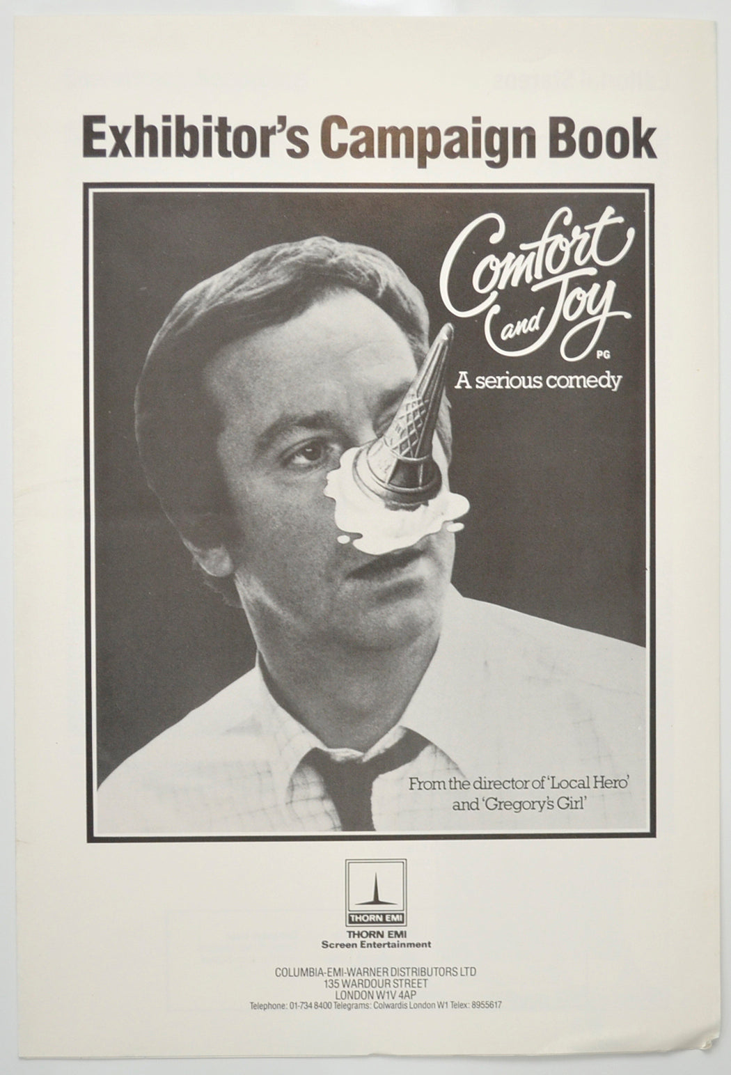 Comfort And Joy Original 6 Page Cinema Exhibitors Campaign Pressbook (UK)