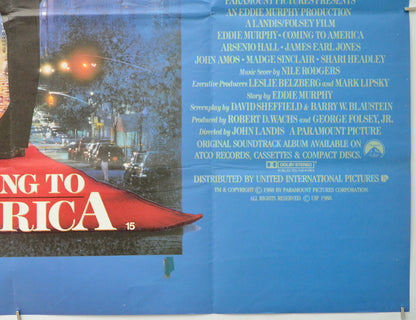 COMING TO AMERICA (Bottom Right) Cinema Quad Movie Poster 