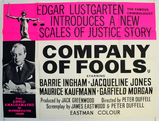 Company Of Fools  Original British Quad Poster - Film Poster - Movie Poster 