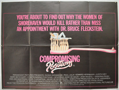 Compromising Positions Original Quad Poster - Film Poster - Movie Poster