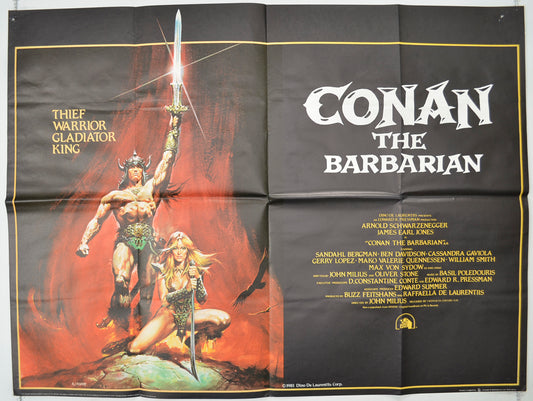 Conan The Barbarian  Original Quad Poster - Film Poster - Movie Poster 