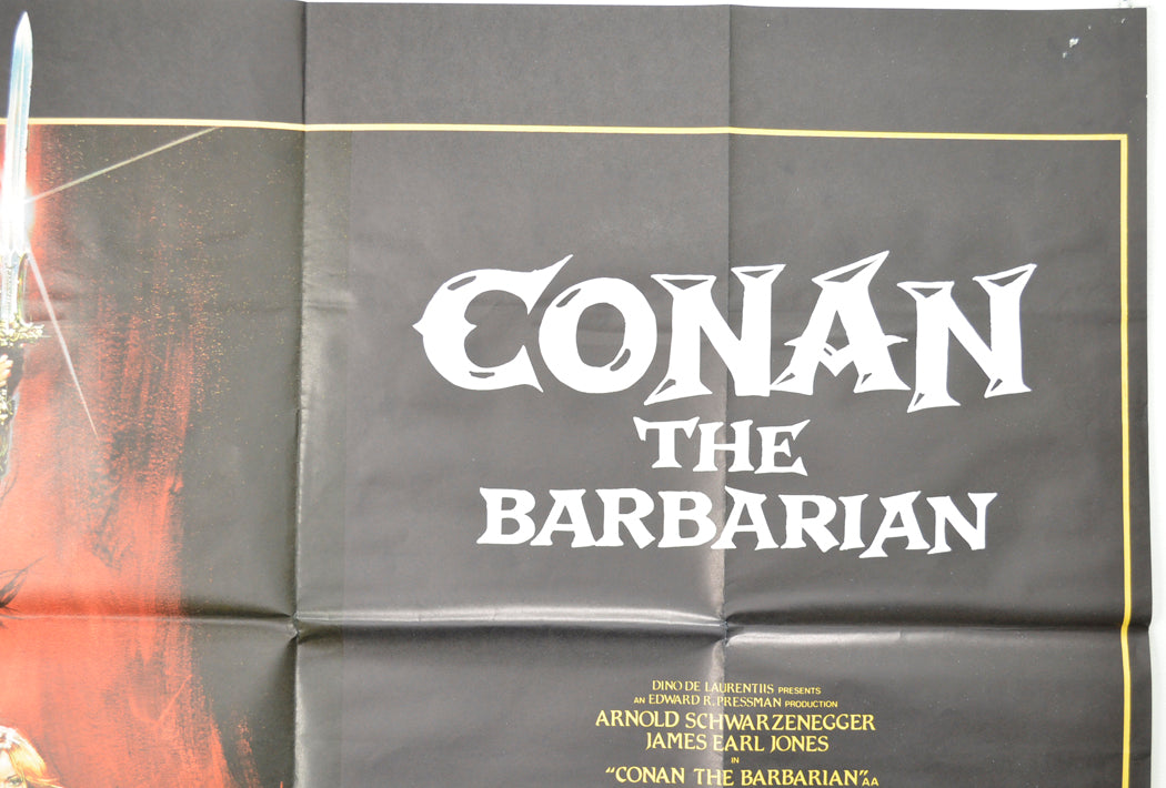 CONAN THE BARBARIAN (Top Right) Cinema Quad Movie Poster 