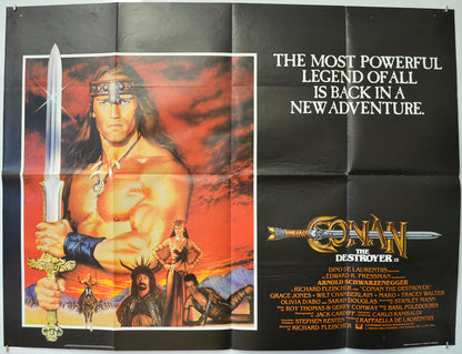 Conan The Destroyer  Original Quad Poster - Film Poster - Movie Poster