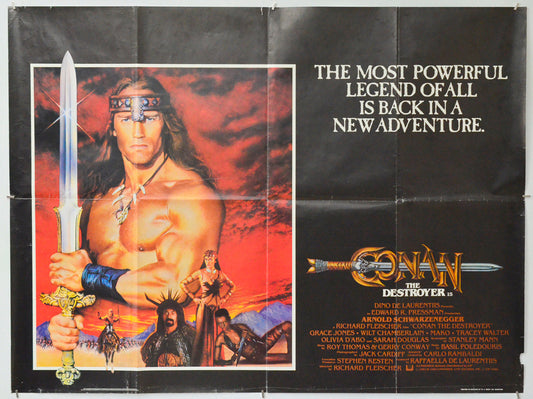 Conan The Destroyer - Original Quad Poster - Film Poster - Movie Poster