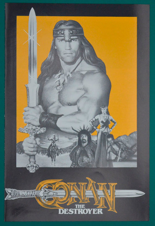 Conan The Destroyer    Original 4 Page Cinema Exhibitor's Synopsis Booklet    