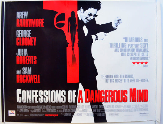 Confessions Of A Dangerous Mind Original British Quad Poster - Film Poster - Movie Poster 