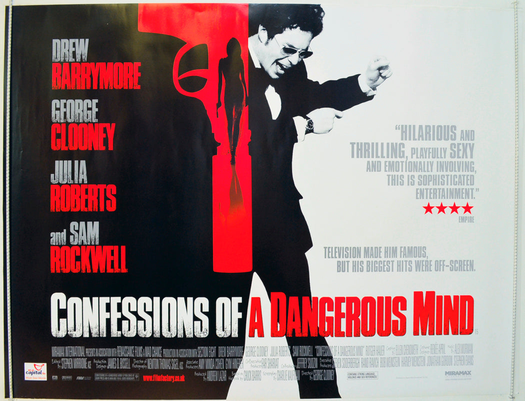 Confessions Of A Dangerous Mind  Original British Quad Poster - Film Poster - Movie Poster 