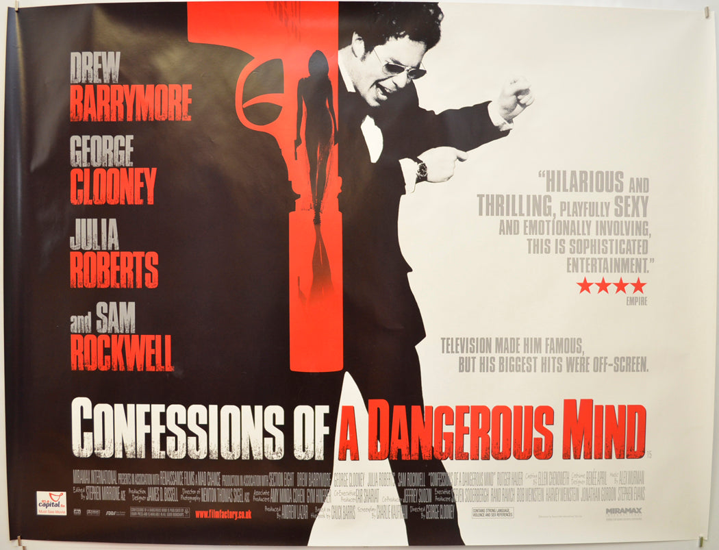 Confessions Of A Dangerous Mind Original Quad Poster - Film Poster - Movie Poster