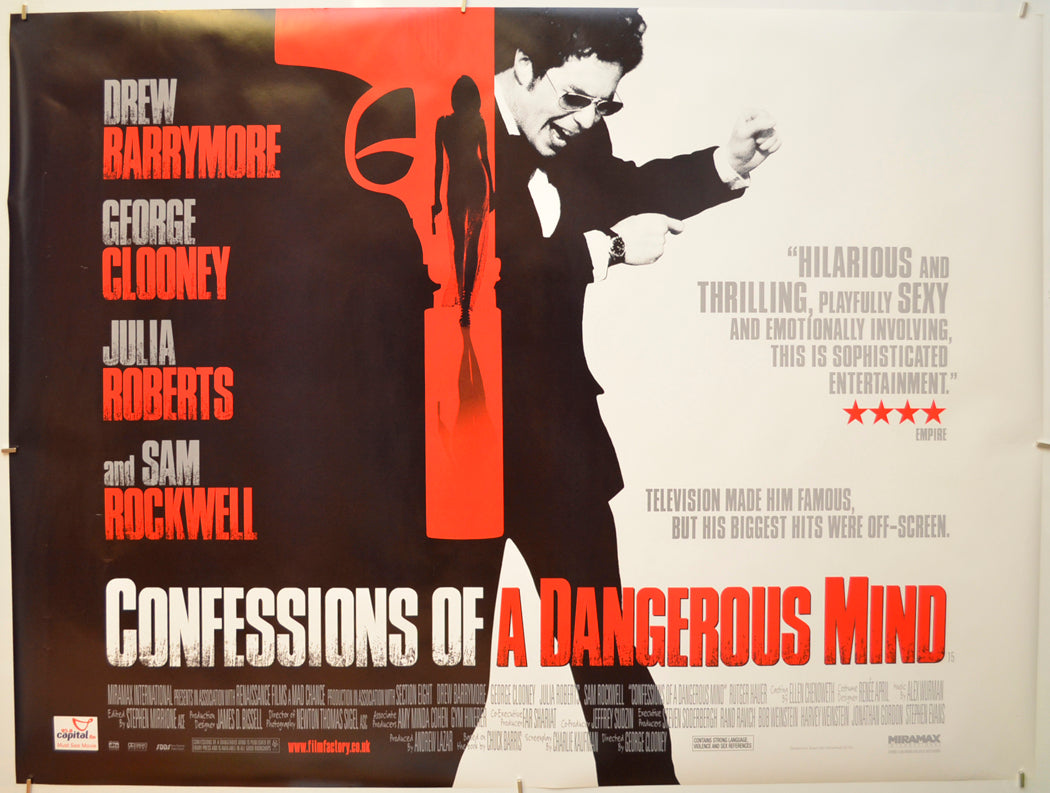 Confessions Of A Dangerous Mind Original Quad Poster - Film Poster - Movie Poster