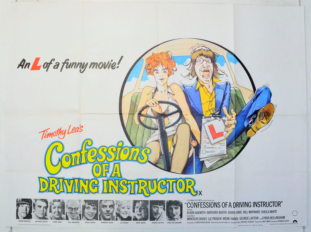 Confessions Of A Driving Instructor Original British Quad Poster - Film Poster - Movie Poster 