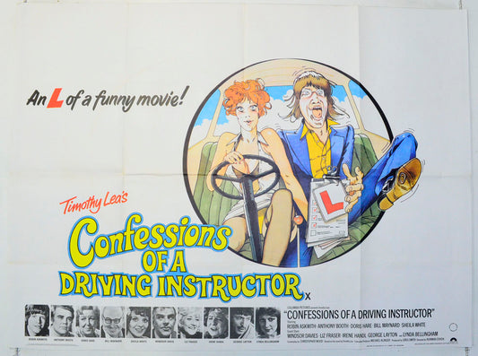 Confessions Of A Driving Instructor Original British Quad Poster - Film Poster - Movie Poster 