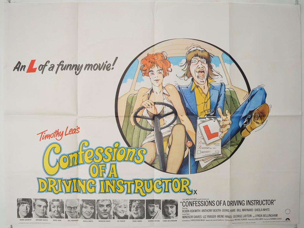 Confessions Of A Driving Instructor   Original Quad Poster - Film Poster - Movie Poster 