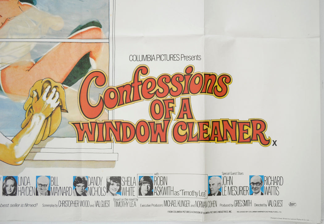 CONFESSIONS OF A WINDOW CLEANER (Bottom Right) Cinema Quad Movie Poster 