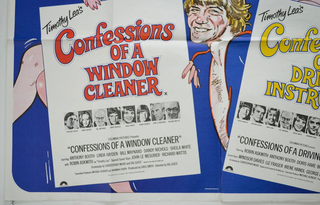 CONFESSIONS OF A WINDOW CLEANER / CONFESSIONS OF A DRIVING INSTRUCTOR (Bottom Left) Cinema Quad Movie Poster 