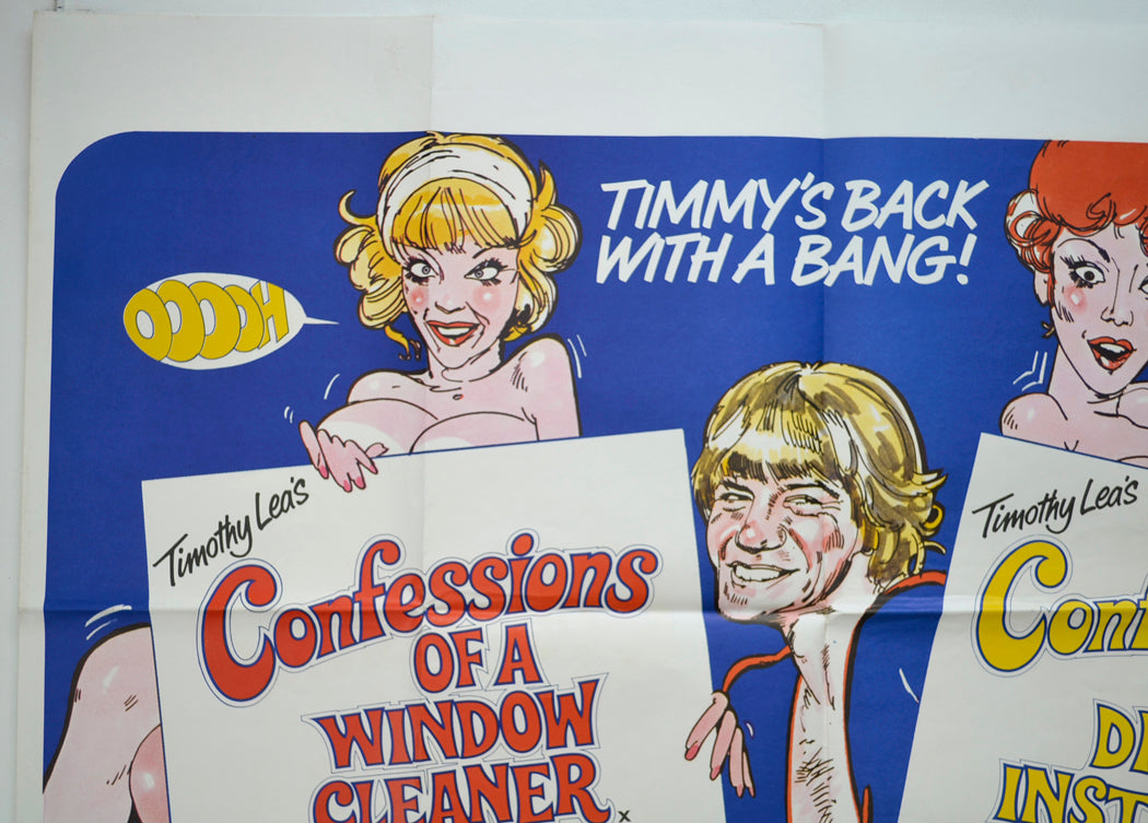 CONFESSIONS OF A WINDOW CLEANER / CONFESSIONS OF A DRIVING INSTRUCTOR (Top Left) Cinema Quad Movie Poster 