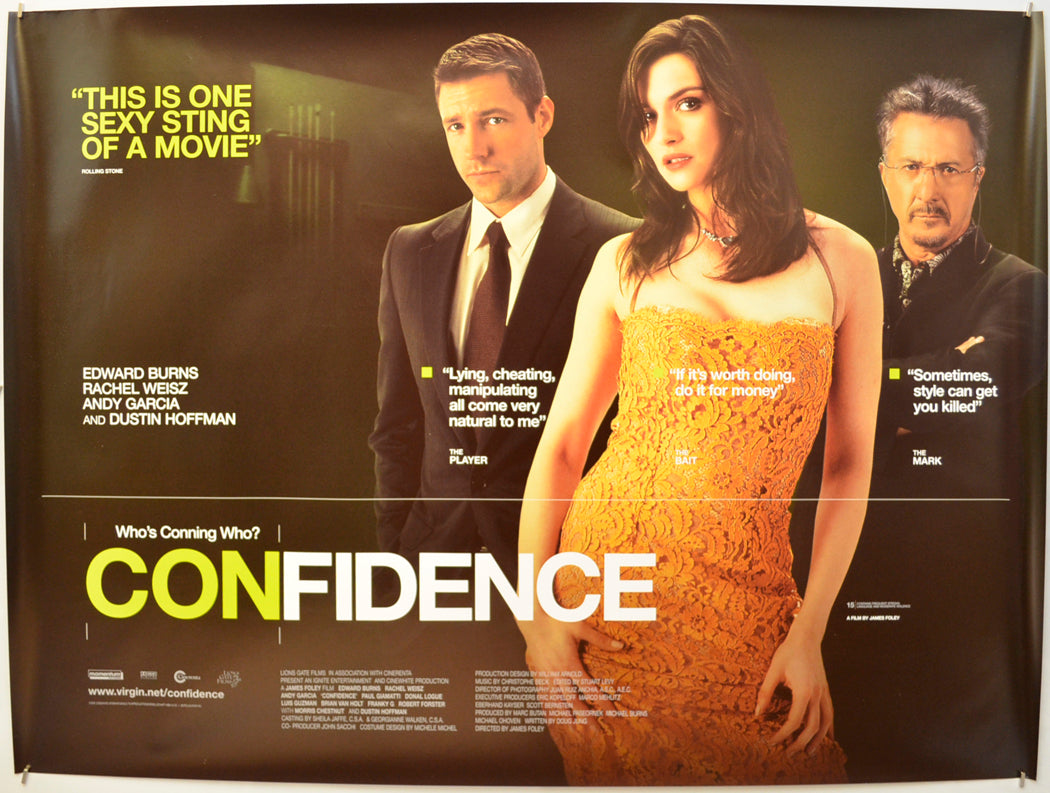 Confidence Original Quad Poster - Film Poster - Movie Poster