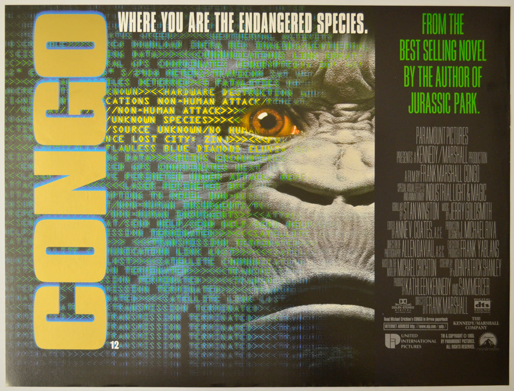 Congo Original Mini Quad Poster - Film Poster - Movie Poster